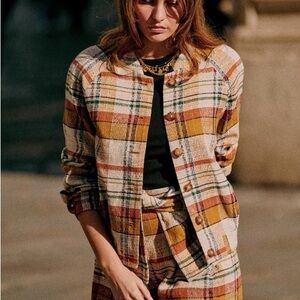 Sezane Mike Jacket in Texan Jacquard